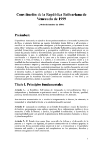 Constitución de la República Bolivariana de Venezuela de 1999
