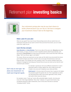 Retirement plan investing basics - Transamerica Retirement Solutions