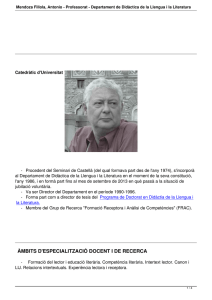 Mendoza Fillola, Antonio - Professorat
