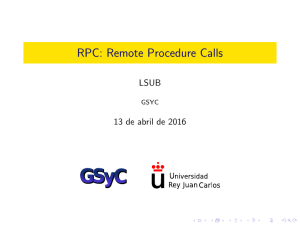 RPC: Remote Procedure Calls