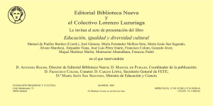Editorial Biblioteca Nueva y el Colectivo Lorenzo Luzuriaga