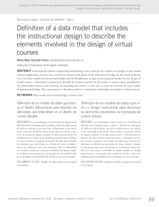 Definition of a data model that includes the