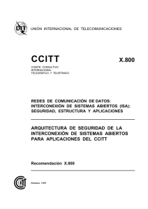 UIT-T Rec. X.800 (03/91) Arquitectura de seguridad de