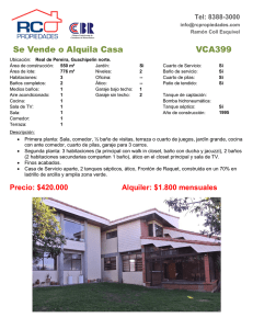 Se Vende o Alquila Casa VCA399