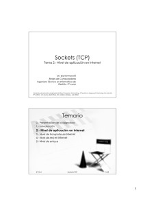 Sockets (TCP) Temario