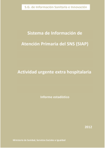 Actividad asistencial urgente extrahospitalaria 2012