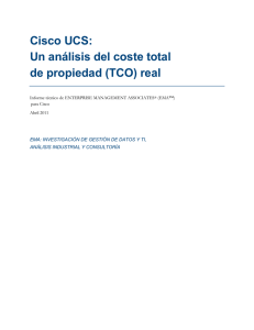 Cisco UCS: Un análisis del coste total de propiedad (TCO) real