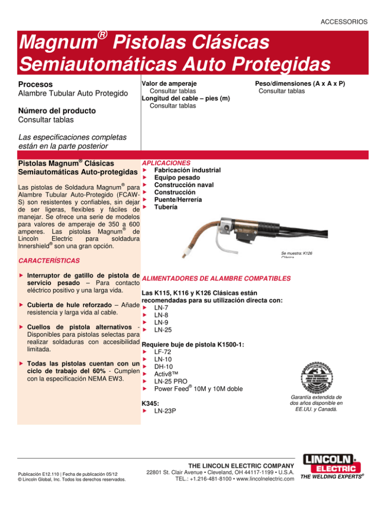 Magnum Pistolas Clásicas Semiautomáticas Auto Protegidas