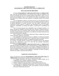PARTIDO POL&Iacute;TICO SOLIDARIDAD Y ORGANIZACI&Oacute;N PARA LA