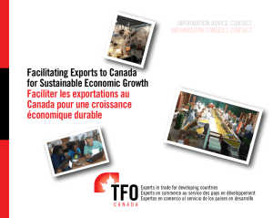 Facilitating Exports to Canada for Sustainable Economic Growth