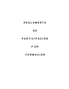 Reglamento de Participación por Formación