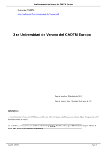 3 ra Universidad de Verano del CADTM Europa