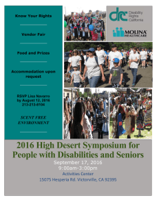 2016 High Desert Symposium for People with Disabilities and Seniors