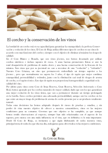 El corcho y la conservación de los vinos