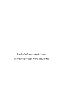 Antología de poemas del curso (Revisada por José María Izquierdo)