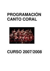programación de canto coral