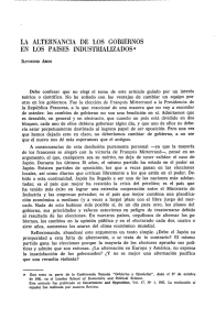 la alternancia de los gobiernos en los paises industrializados