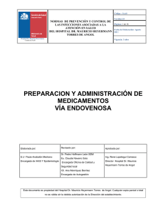 PREPARACION Y ADMINISTRACION DE MEDICAMENTOS EV