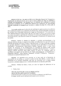 Resolución de 3 de julio de 2015, de Dirección General de