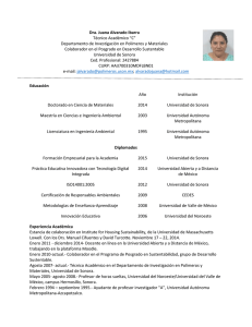 Dra. Juana Alvarado Ibarra Técnico Académico “C” Departamento