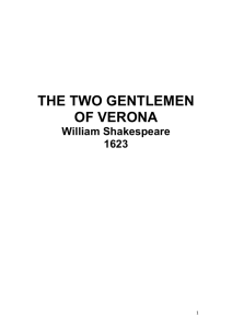 Shakespeare, William, THE TWO GENTLEMEN OF VERONA