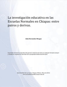 La investigación educativa en las Escuelas Normales en Chiapas