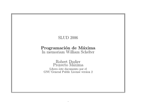 Programación de Máxima - Maxima