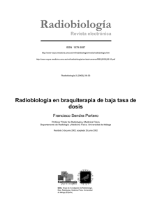 Radiobiología - Departamento de Radiología y Medicina Física