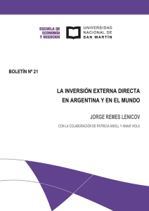 La Inversión Externa Directa en América Latina y en el mundo