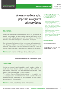 Anemia y radioterapia: papel de los agentes