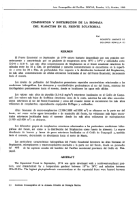 composicion y distribución de la biomasa del plancton en el frente