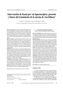 Intervención de Kasai por vía laparoscópica: presente y futuro del