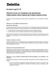 Novedad Legal N° 56 PROYECTO DE LEY ORGÁNICA
