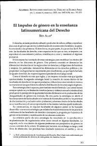 El impulso de género en la enseñanza latinoamericana del Derecho