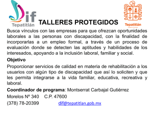 TALLERES PRODUCTIVOS Coordinado por: Montserrat Carbajal