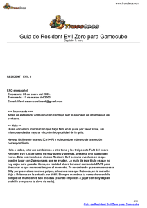 Guia de Resident Evil Zero para Gamecube