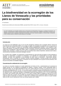 La biodiversidad en la ecorregión de los Llanos de Venezuela y las