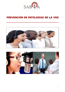 prevención de patologías de la voz