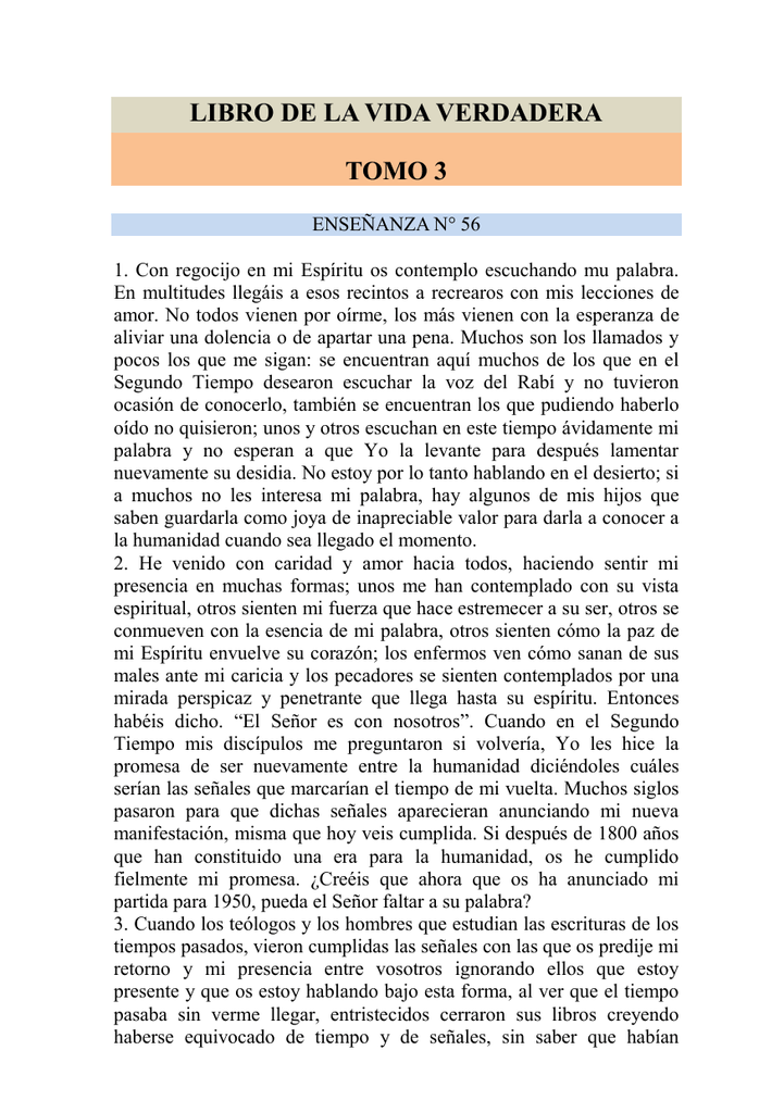 libro de la vida verdadera tomo 3 libro de la vida verdadera tomo 3