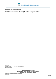Bienes De Capital-Bonos Certificado Contador Bonos (Modo De