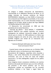 " Vaticinia Michaelis Noftradami de Futuri Christi Vicarii ad Cesarem