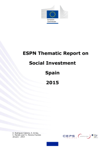 ESPN Thematic Report on Social Investment Spain 2015