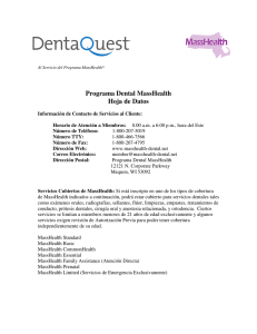 Hojas de Datos Dental - MassHealth Dental Portals