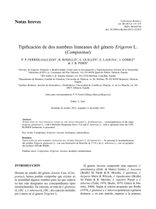 Tipificación de dos nombres linneanos del género Erigeron L