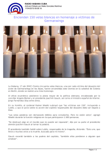 Encienden 150 velas blancas en homenaje a víctimas de