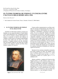 El ultimo teorema de Fermat: Un enigma entre cálculo e ideas desde