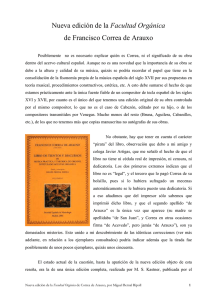 Nueva edición de la Facultad Orgánica de Francisco Correa de