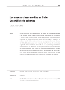 Las nuevas clases medias en Chile: Un análisis de cohortes Oscar