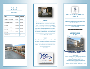 Brochure ICO - Instituto Católico de Oriente