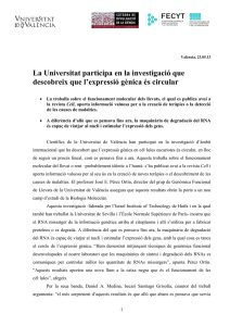 La Universitat participa en la investigació que descobreix que l